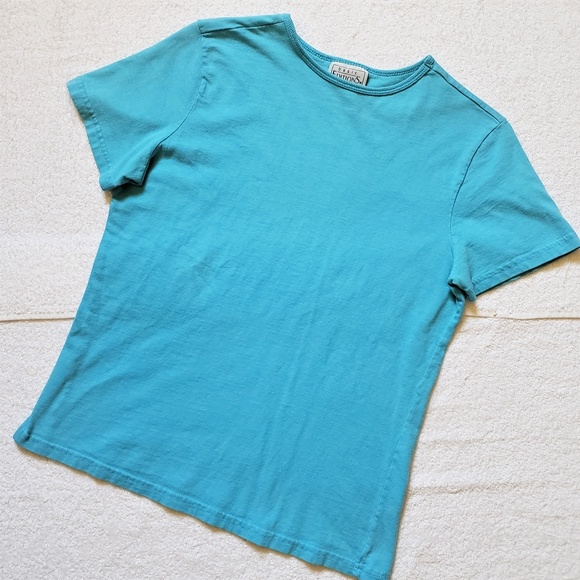 Basic Editions Turquoise T-shirt - S - Picture 1 of 5